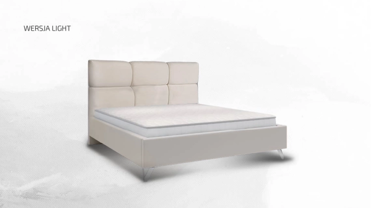 SILVANO łóżko tapicerowane light (z pojemnikiem lub bez pojemnika) - Bed Design w Świat Sypialni Piaseczno ulica Puławska 48