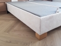 Sama Podstawa P z pojemnikiem do łóżek kontynentalnych - New Elegance, łóżko kontynentalne bez zagłówka. 2x80/200 Milton new 01, noga 10 cm, dąb lakierowany
