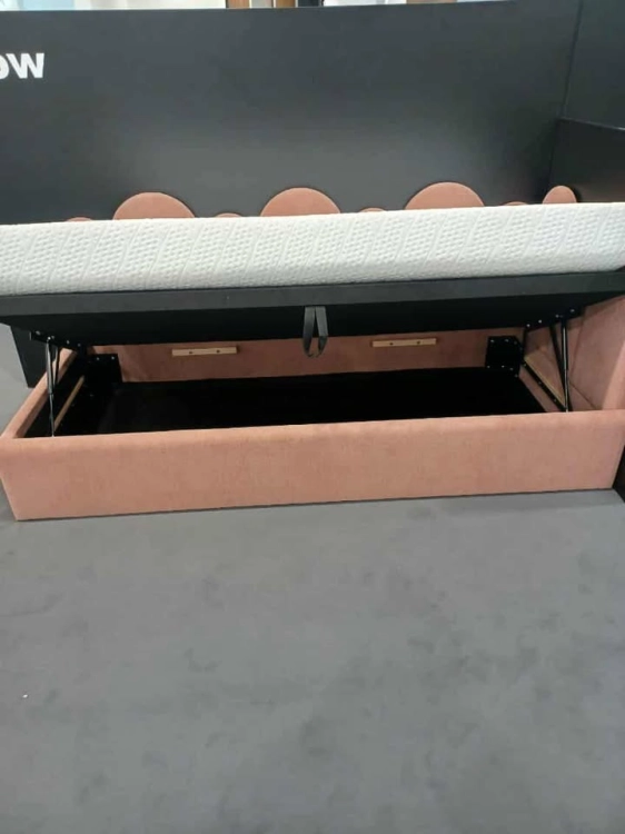 Pojemnik łóżka młodzieżowego, Flow, boczne otwieranie. Łóżko do materaca 90x200 lub 120x200.