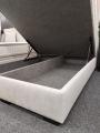 Łóżko BENITO kontynentalne z pojemnikiem - Bed Design w Świat Sypialni Piaseczno ulica Puławska 48, podstawa na nogach drewnianych