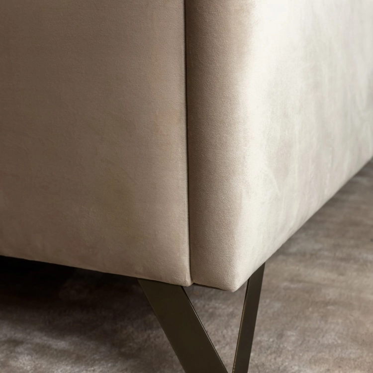 MATEO łóżko tapicerowane light (z pojemnikiem lub bez pojemnika) - Bed Design w Świat Sypialni PRO Piaseczno