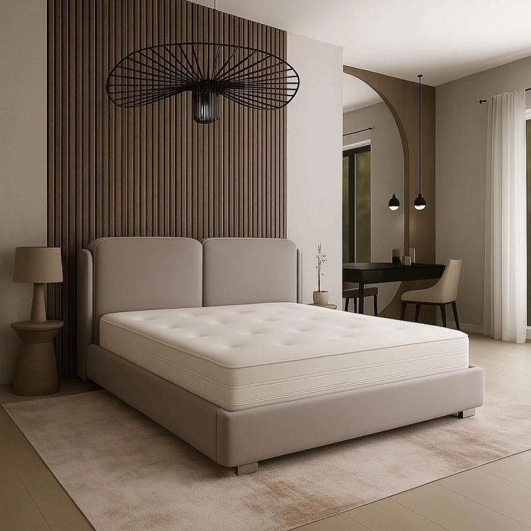DANTE Łóżko tapicerowane / ramowe (z pojemnikiem lub bez pojemnika) - Bed Design w Świat Sypialni PRO Piaseczno