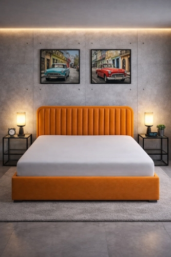 Łóżko tapicerowane NEVIA z pojemnikiem / bez pojemnika - Italcomfort 