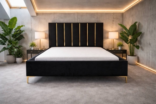 Łóżko tapicerowane ORLANDO Gold / Silver / Black - Italcomfort Świat Sypialni PRO ulica Puławska 48 Piaseczno
