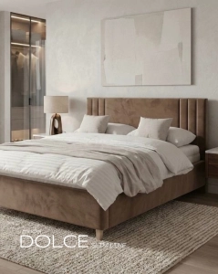 Łóżko DOLCE SLIM tapicerowane / ramowe (z pojemnikiem)  - Bed Design 