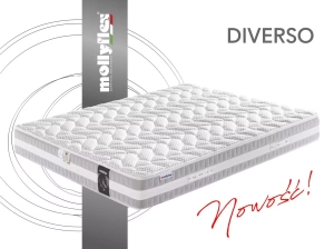 80x200 Materac DIVERSO - pianka visco, średnio twardy - Mollyflex / Dostępny od ręki, na płasko! 