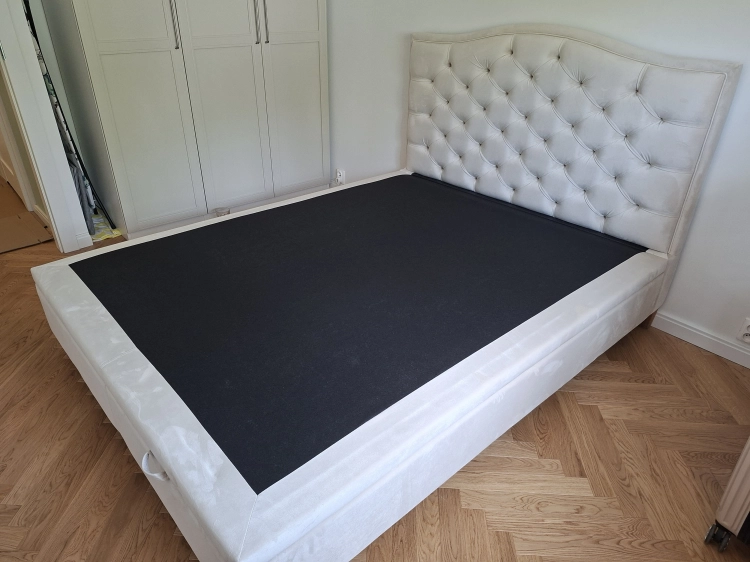 Łóżko 120x200 Beauty kontynentalne z pojemnikiem na pościel, Piano 13 Fargotex