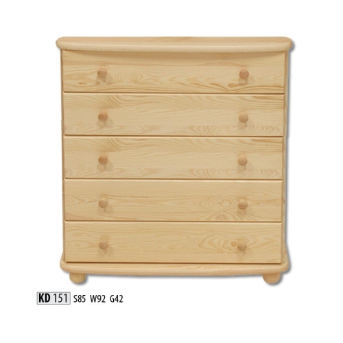 Komoda KD 151 sosnowa DREWMAX 