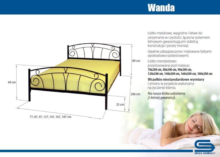 Łóżko Wanda strona z katalogu 